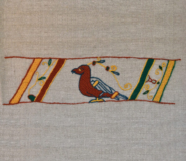 Kit broderie l-oiseau Point de bayeux