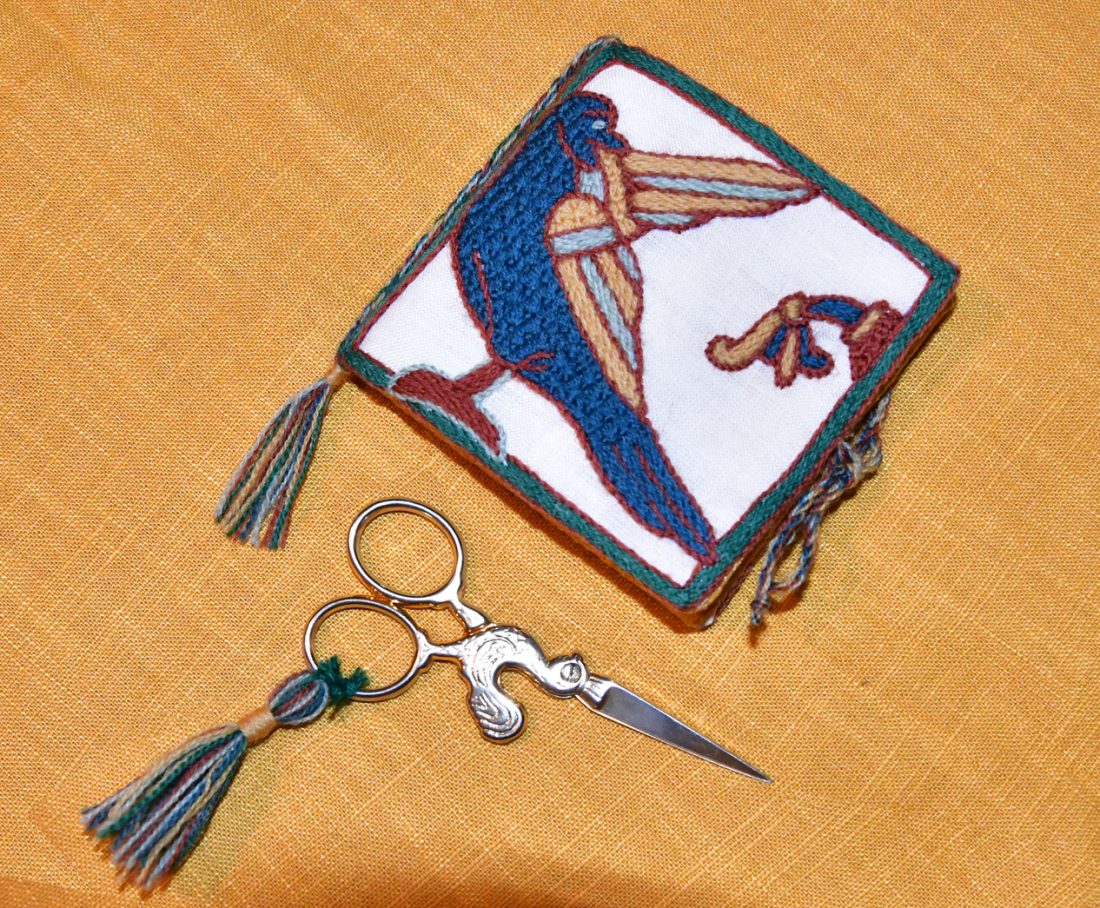 kit carnet aiguilles oiseau Point de Bayeux