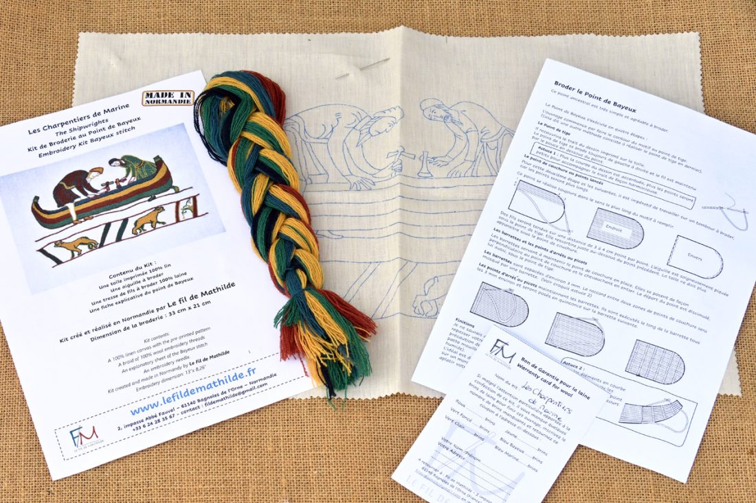 Kit à broder Les charpentiers de marine contenu