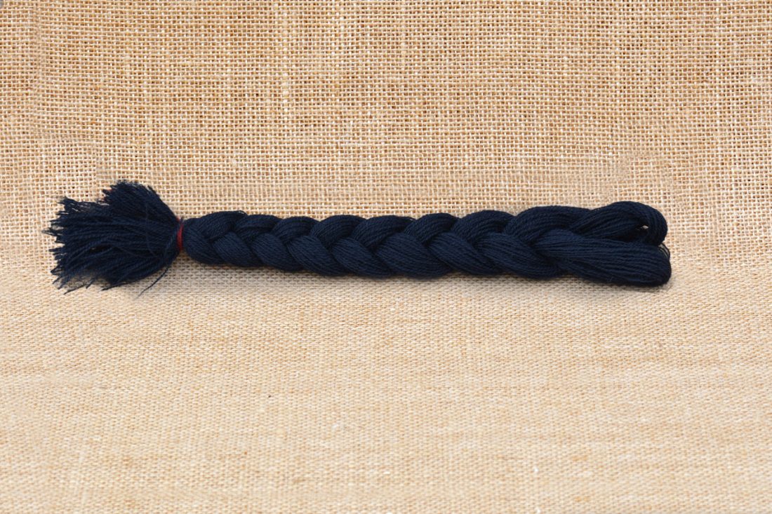 Tresse Laine Bleu Marine Bayeux Fil de Mathilde