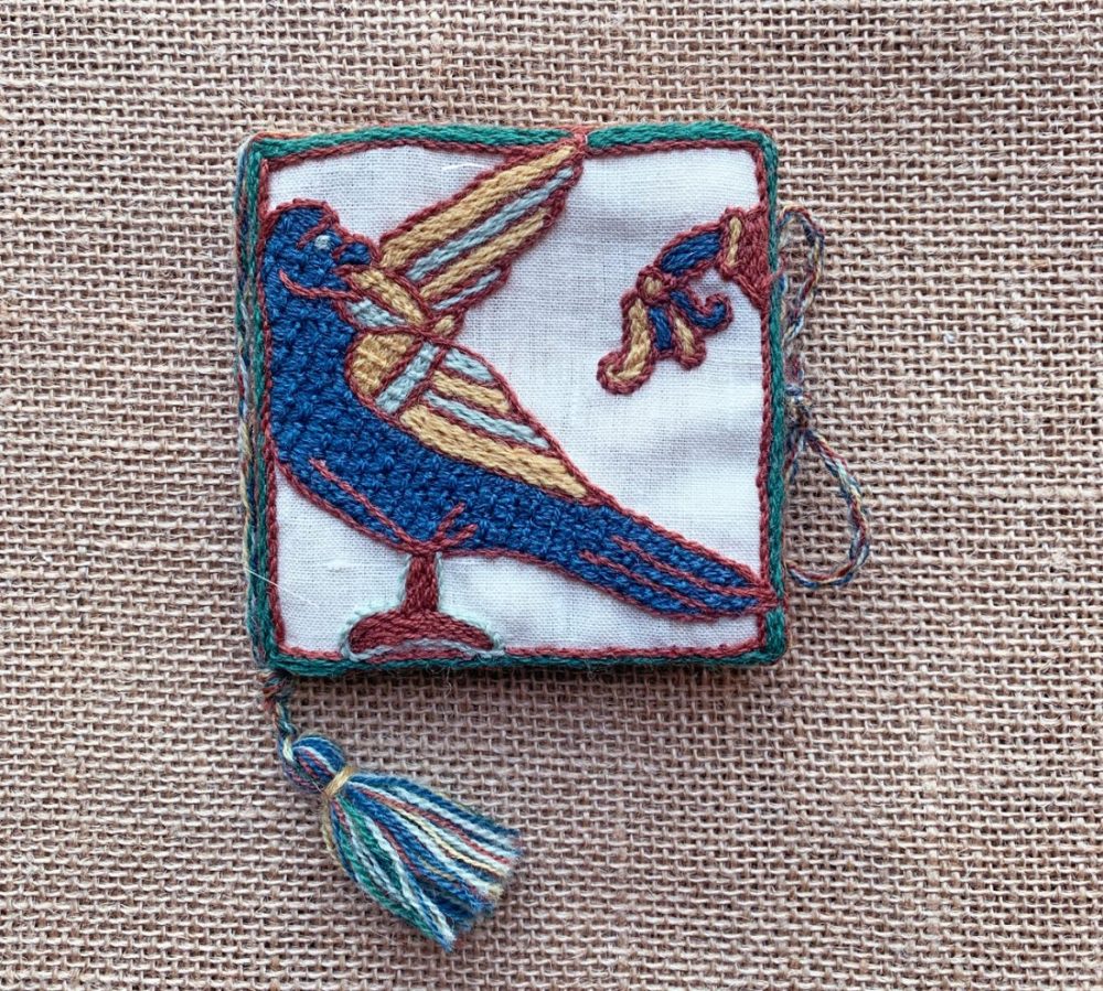 Carnet Aiguilles oiseaux - Point de Bayeux - Fil de Mathilde