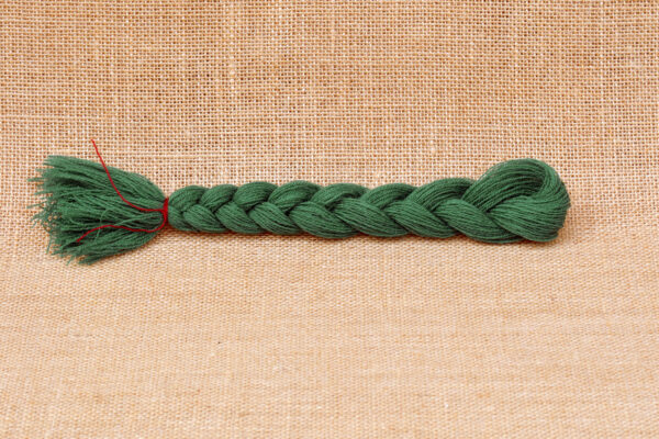 Tresse laine vert fonce bayeux Fil de Mathilde