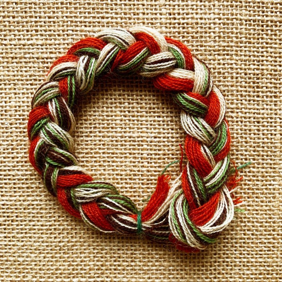 Tresse laine kit de broderie renardeau