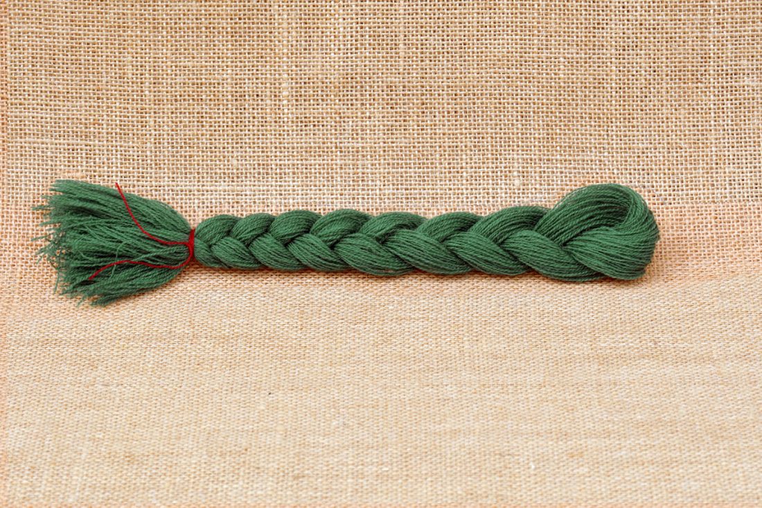 Tresse Laine Vert Foncé Bayeux Fil de Mathilde