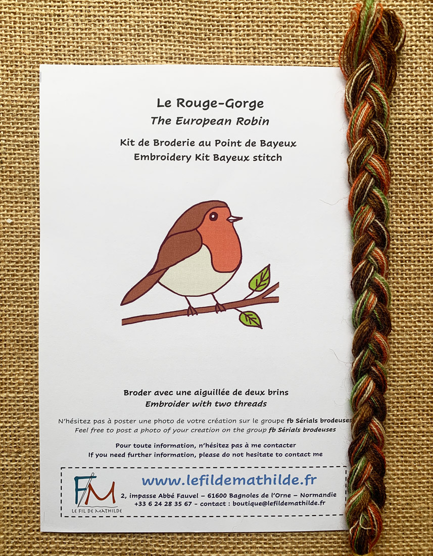 Fiche couleur + tresse Rouge Gorge