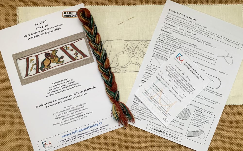 Kit Le lion Tapisserie de Bayeux Le point de Bayeux