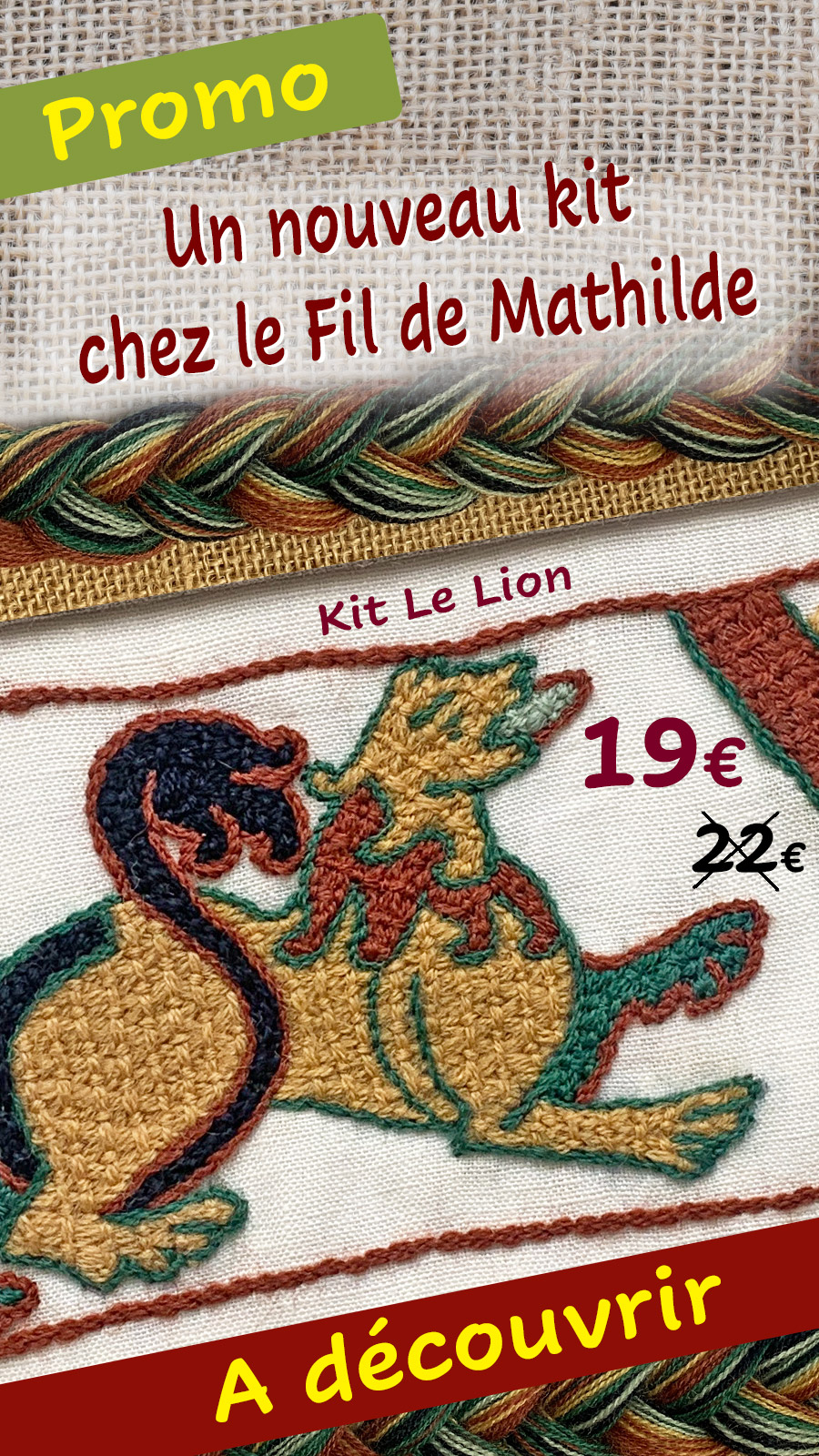 Kit de Broderie Point de Bayeux