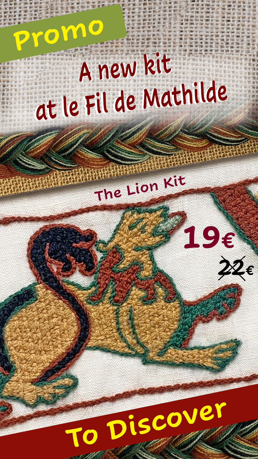 Bayeux stitch Embroidery Kit