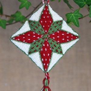 Etoile de Noel Point de Bayeux Le fil de Mathilde