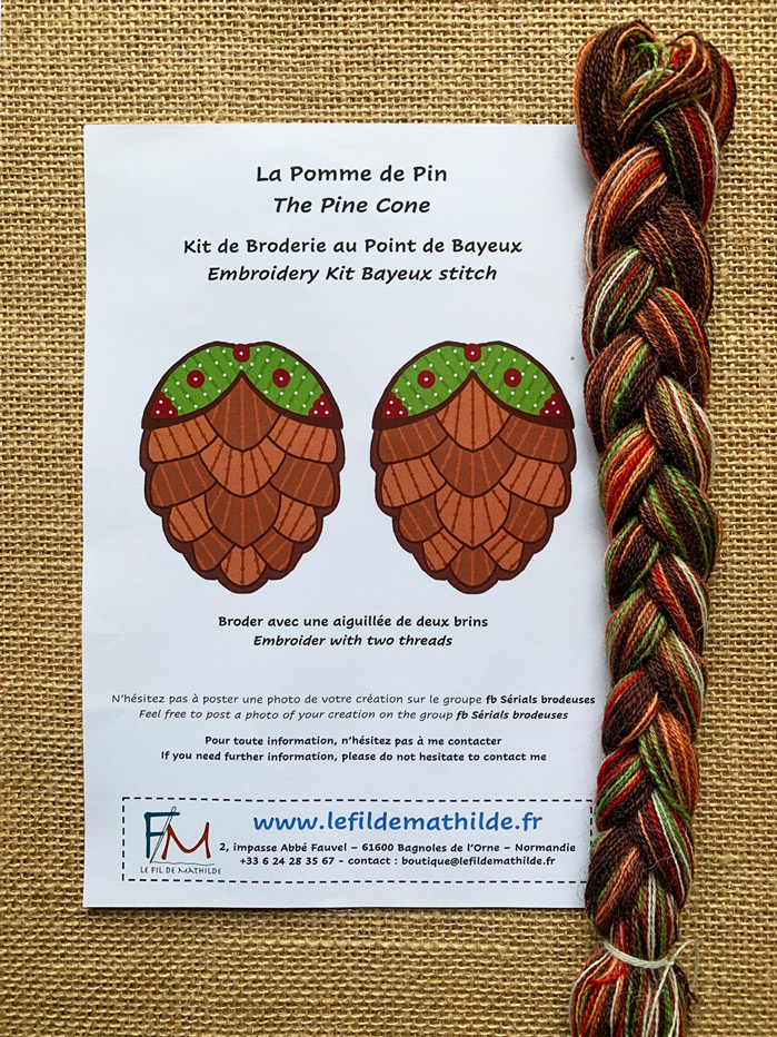 Fiche Couleur Pomme de Pin Point de Bayeux