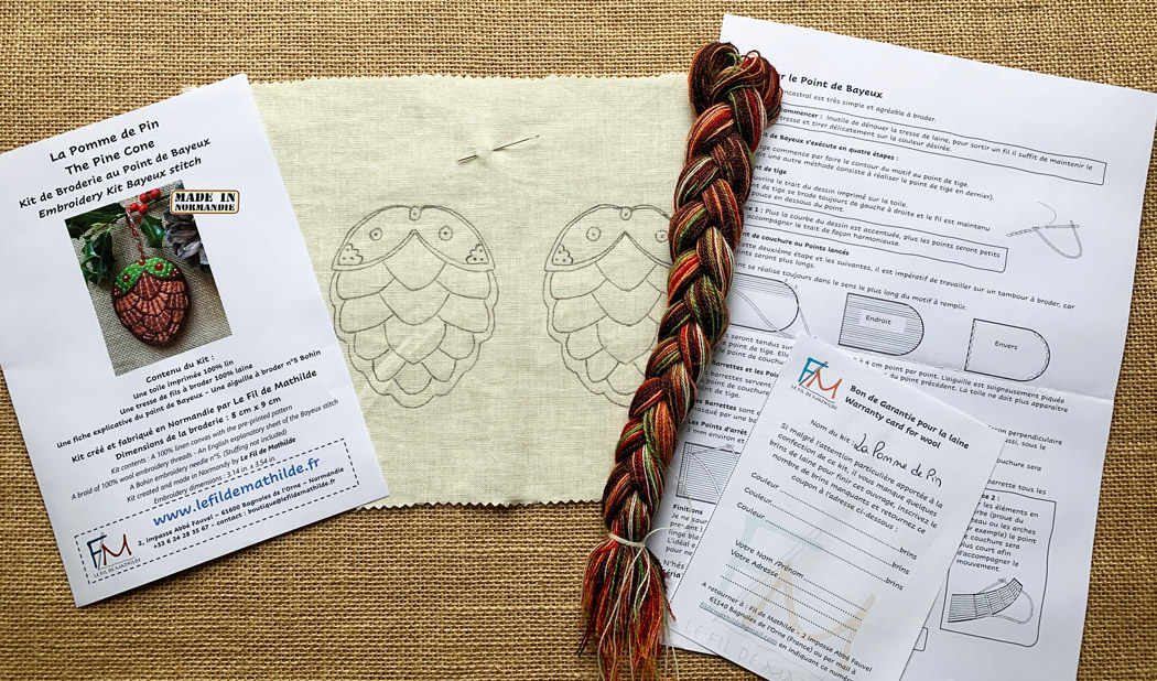 Contenu Kit Pomme de Pin Point de Bayeux