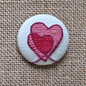 Broche Coeur rose Saint Valenton