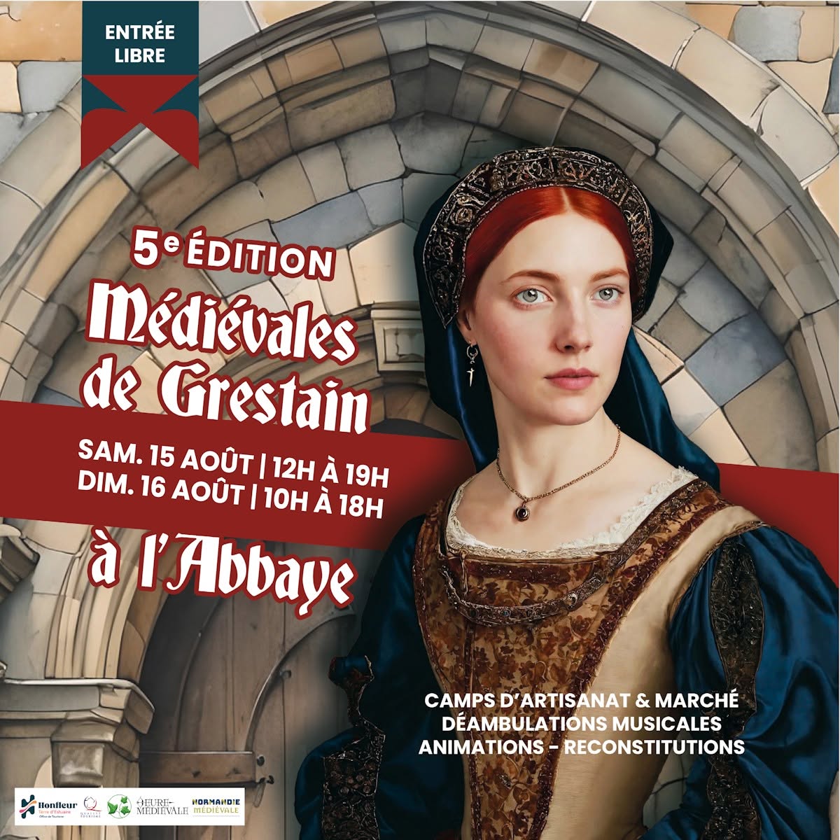 Affiche médiévales Grestain Médiévales de l'Abbaye du Grestain